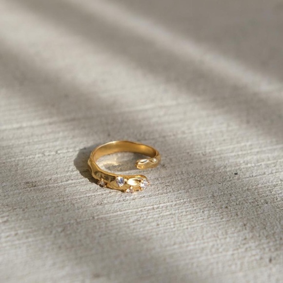 CLOSING SALE! 18K Gold Plated Adjustable Serpend Ring - Picture 3 of 5